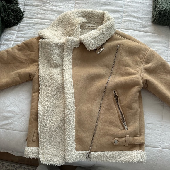 Sherling Suede Moto Jacket - Picture 2 of 6